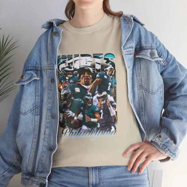 Retro Jalen Hurts Football Fan Gifts Shirt - Image 3