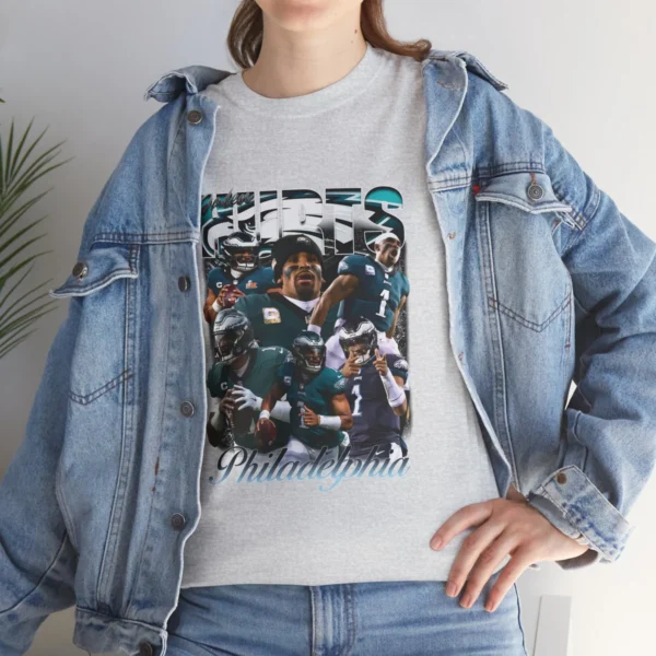 Retro Jalen Hurts Football Fan Gifts Shirt - Image 5