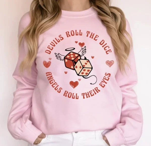 Devils Roll The Dice Taylor Inspired Valentine's Day Shirt - Image 2