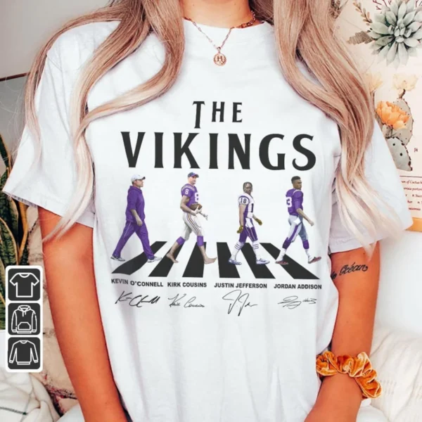 The Vikings x Abbey Road Retro Game Day Shirt - Image 2