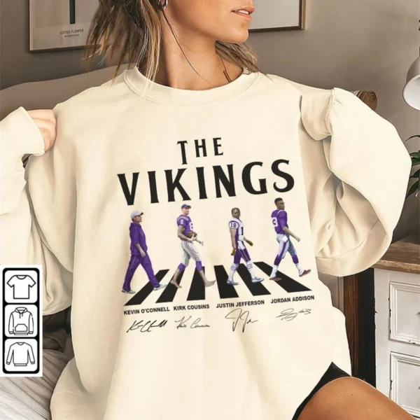 The Vikings x Abbey Road Retro Game Day Shirt