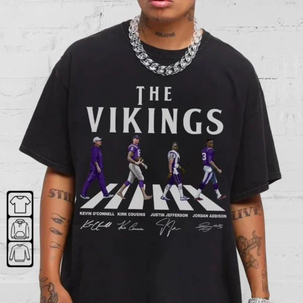 The Vikings x Abbey Road Retro Game Day Shirt - Image 3