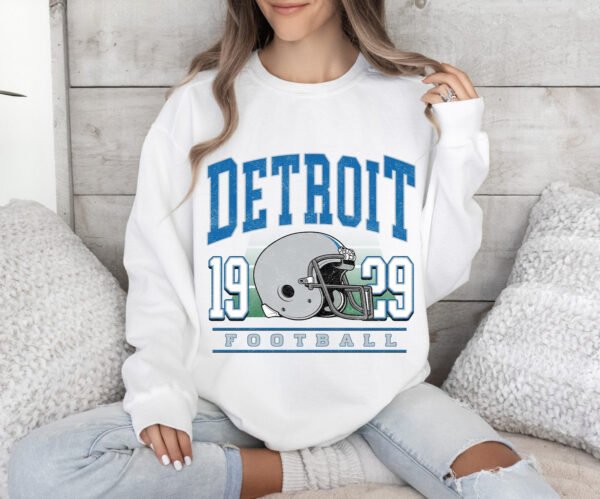 Detroit Football Retro Game Day Shirt - Image 2