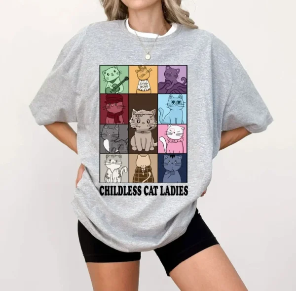 Childess Cat Lady Taylor Swift Inspired Shirt - Image 2