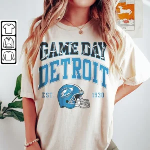 Detroit Football Vintage Game Day Shirt