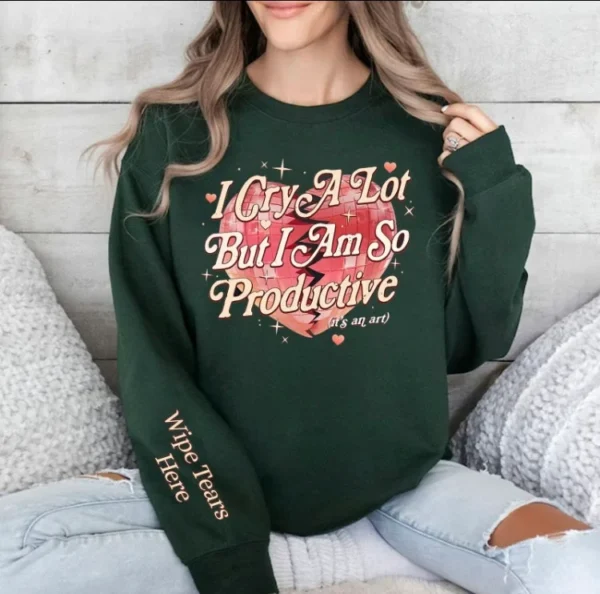I Cry A Lot But I'm So Productive Taylor Inspired Shirt - Image 3