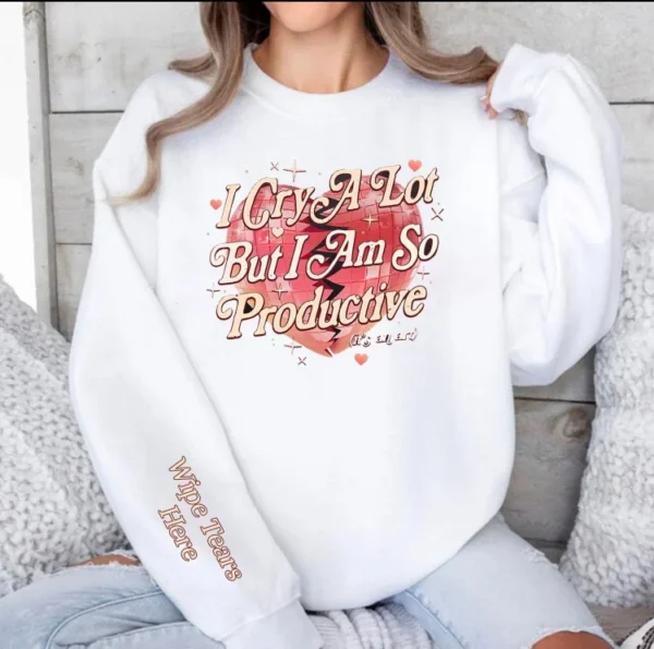 I Cry A Lot But I'm So Productive Taylor Inspired Shirt - Image 2