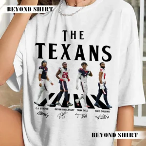 The Texans Football Abbey Road Retro Game Day Shirt