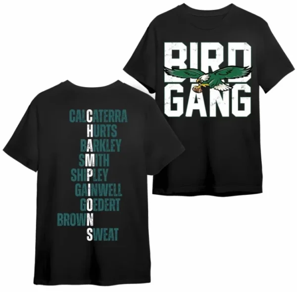 Bird Gang Eagles Game Day Double Sides Printed Shirt - Image 2