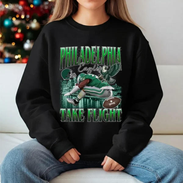 Go Birds Take Flight Eagles NFL Game Day Shirt - Image 2