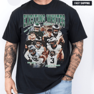 Exciting Whites Eagles Football Game Day Shirt