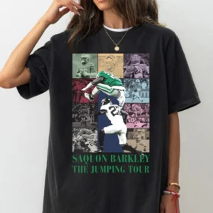 Saquon Barkley The Jumping Tour Funny Game Day Fan Gifts Shirt