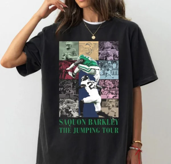 Saquon Barkley The Jumping Tour Funny Game Day Fan Gifts Shirt
