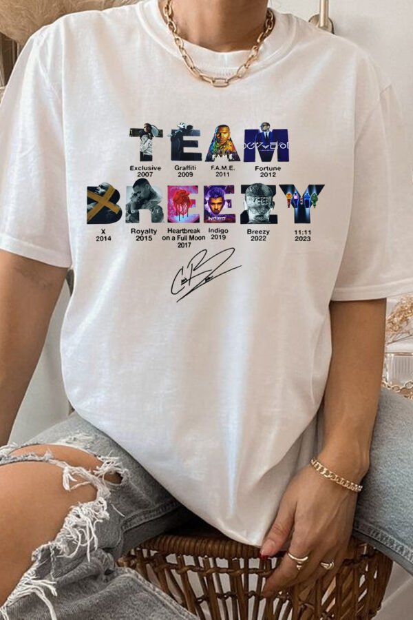 Team Chris Brown Tour Breezy Bowl XX Vintage Shirt - Image 4