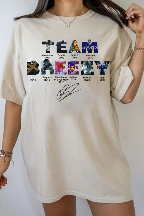 Team Chris Brown Tour Breezy Bowl XX Vintage Shirt - Image 3