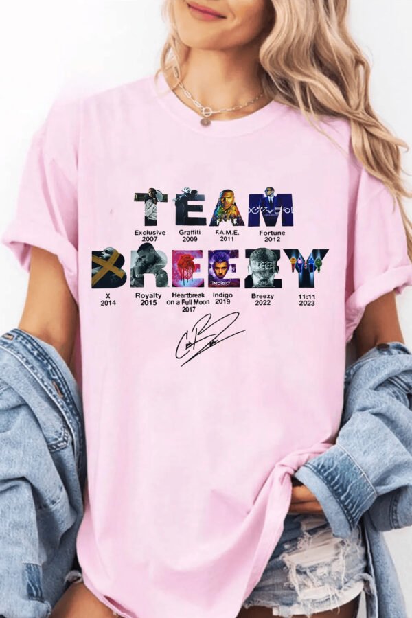 Team Chris Brown Tour Breezy Bowl XX Vintage Shirt - Image 6