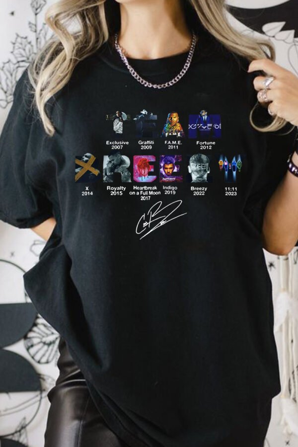 Team Chris Brown Tour Breezy Bowl XX Vintage Shirt - Image 2