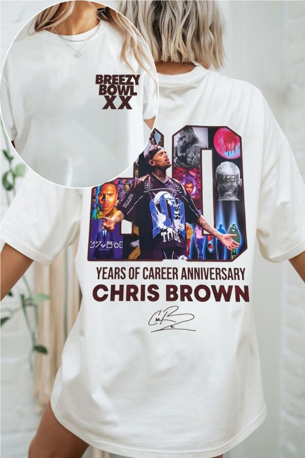 2 Sided Chris Brown Tour Breezy Bowl Shirt - Image 4