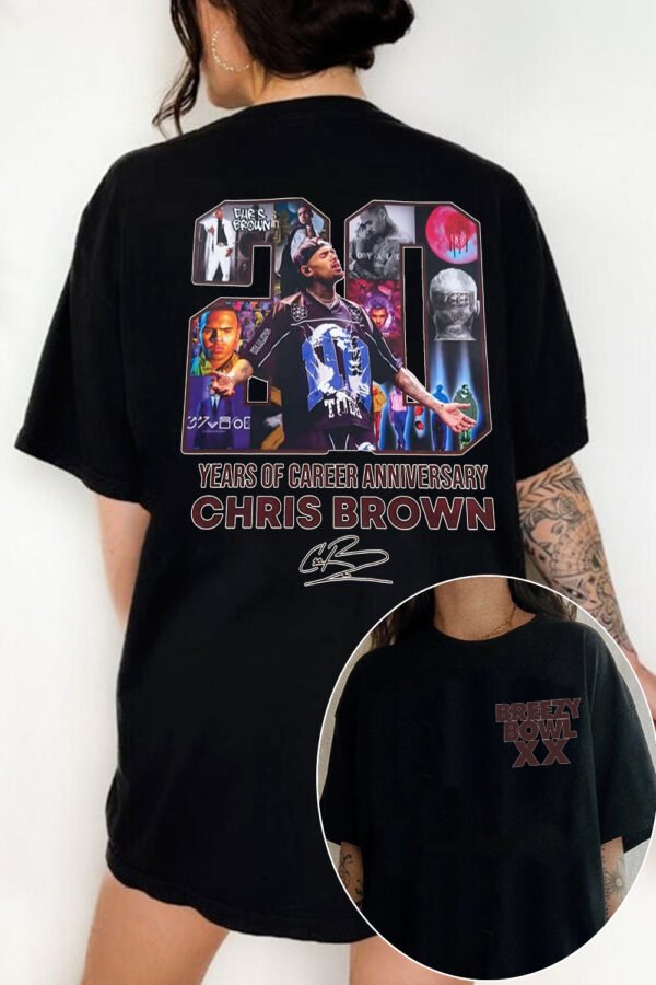 2 Sided Chris Brown Tour Breezy Bowl Shirt - Image 3