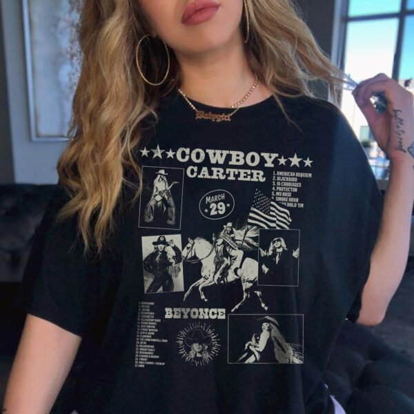 Cowboy Carter Vintage Album For Fan Shirt C1050 - Image 3