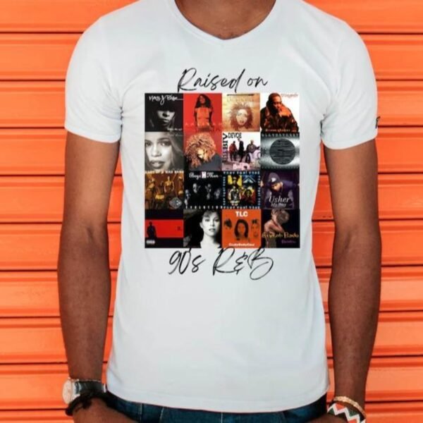 Raised On 90s R&B Album Cover Shirt - Image 2