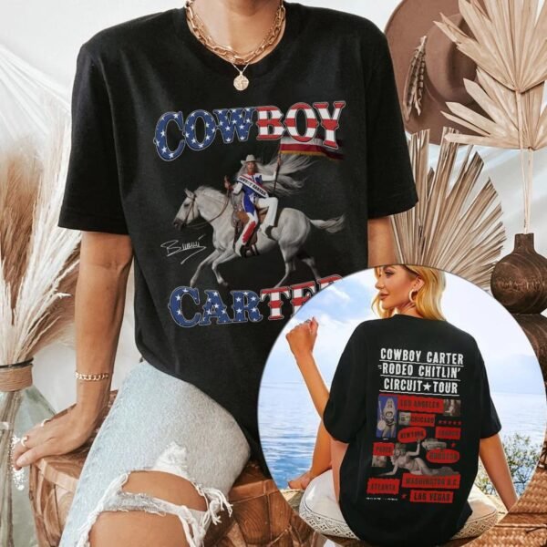 Cowboy Carter Beyoncé Two-sided Shirt C1076 - Image 3