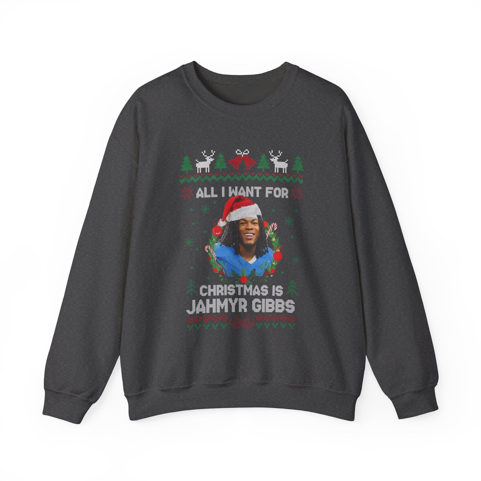 All I Want For Christmas Is Jahmyr Gibb Funny Football Fan Shirt - Image 4