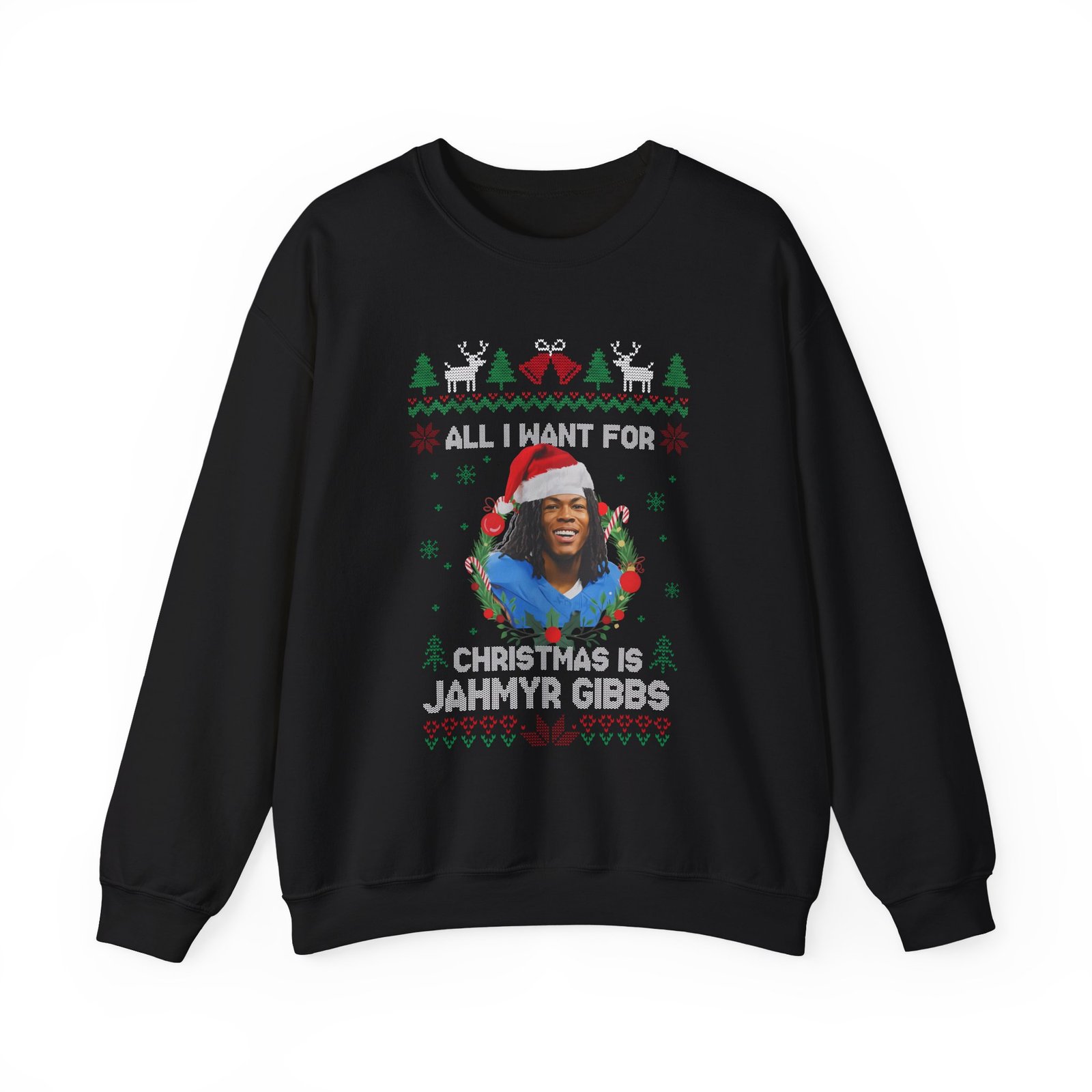 All I Want For Christmas Is Jahmyr Gibb Funny Football Fan Shirt - Image 5