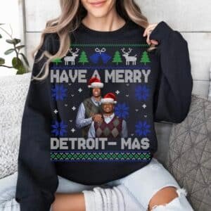 Have A Merry Detroit Mas Funny Football Fan Shirt