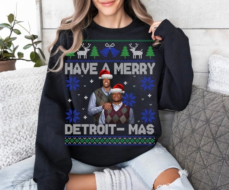 Have A Merry Detroit Mas Funny Football Fan Shirt