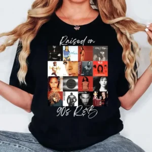 Raised On 90s R&B Album Artists Cover Shirt
