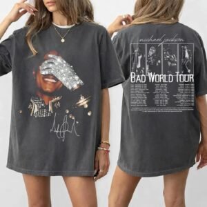 Michael J Bad World Tour 1987 Retro Bootleg Music Shirt