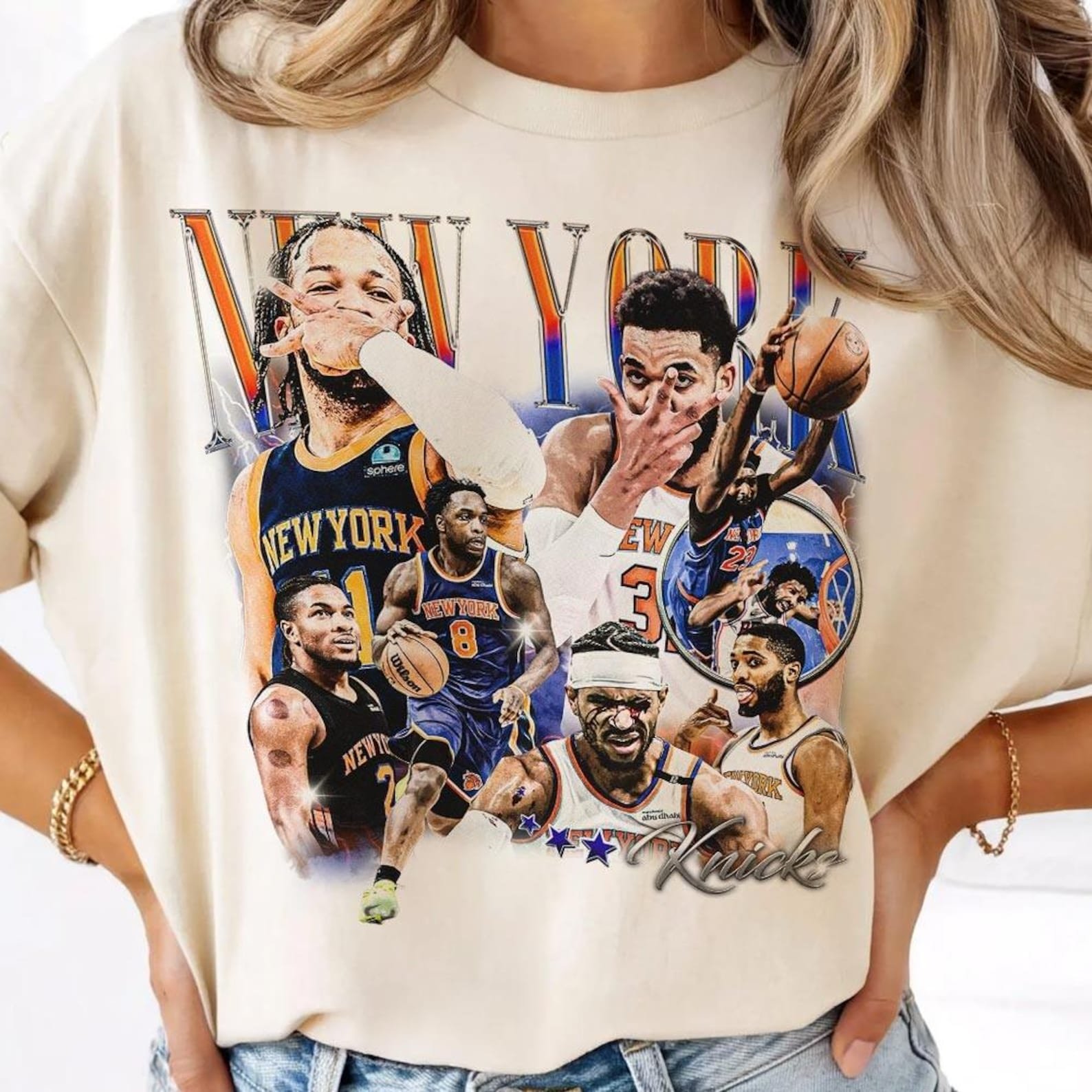 Brunson Anunoby Hart Towns Robinson Basketball Fan Shirt - Image 2