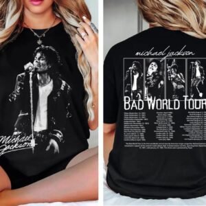 Michael J Bad World Tour 2-Sided Graphic T-Shirt