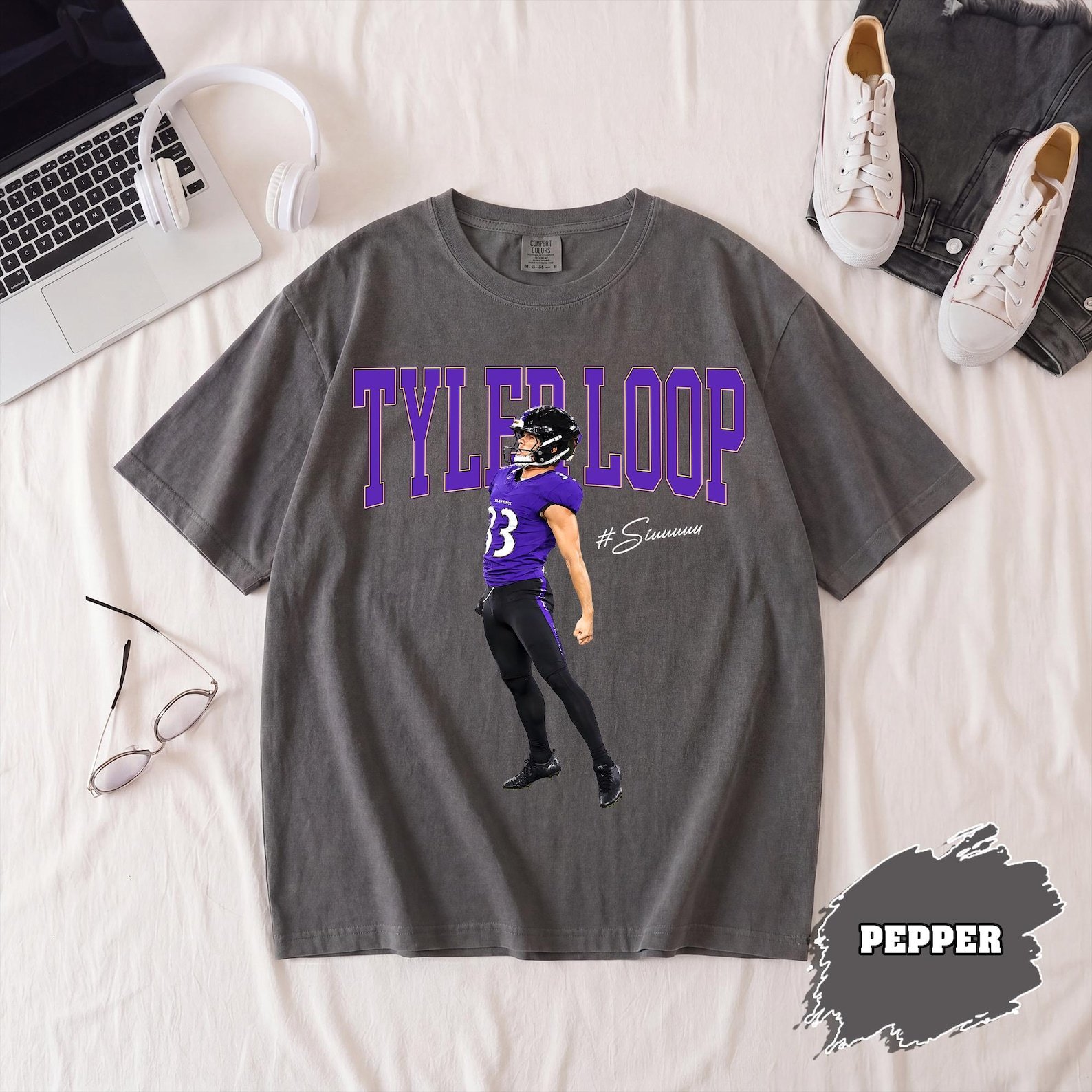 Tyler Loop Siuuu Baltimore Football Fan Shirt - Image 2