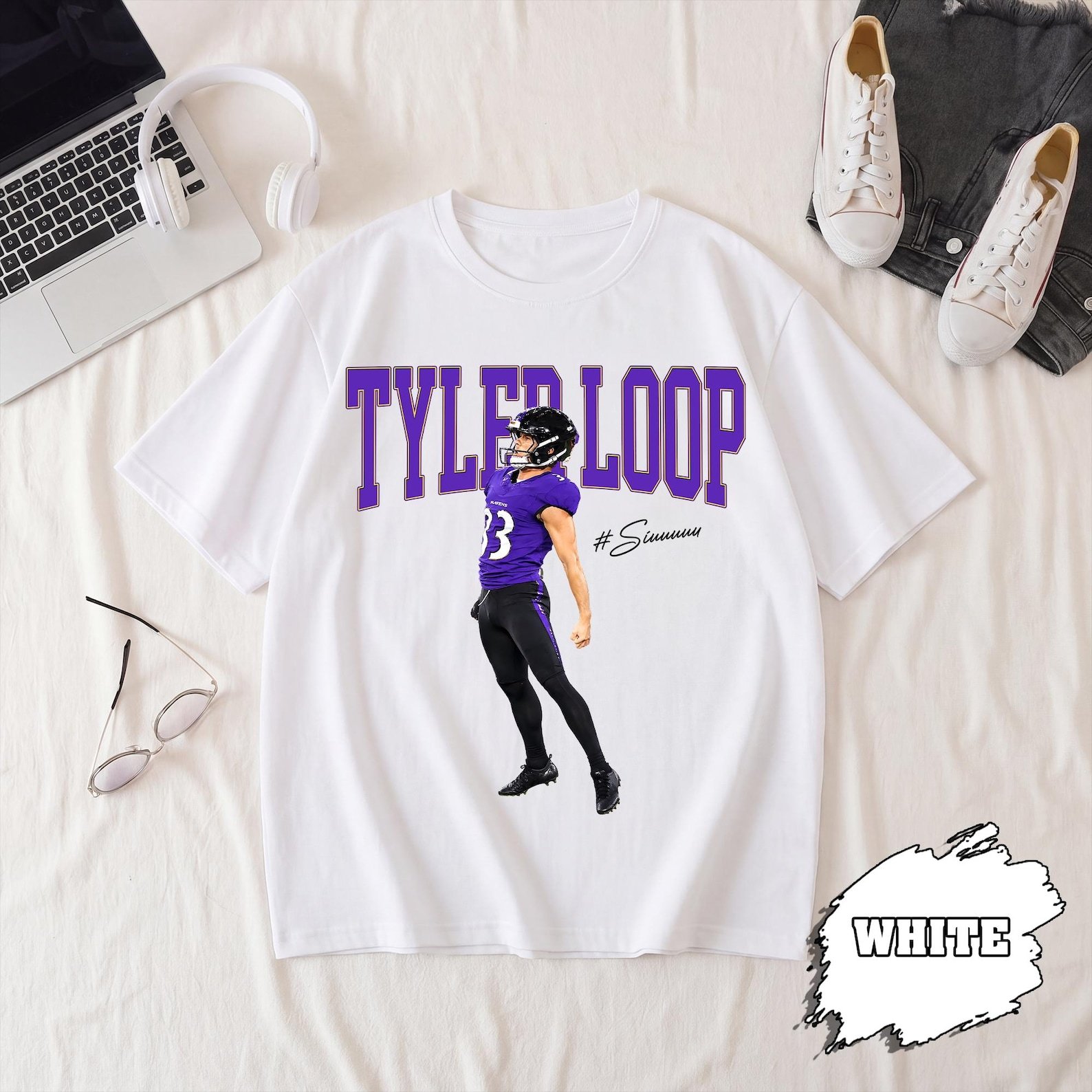 Tyler Loop Siuuu Baltimore Football Fan Shirt - Image 4