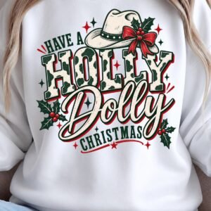 Holly Dolly Christmas Cowgirl Shirt